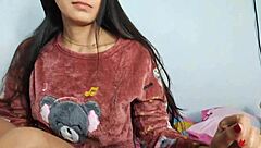 rosibel takes off condom for creampie