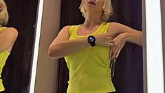 Big Tits Try See-Through Outfit in Dressing Room