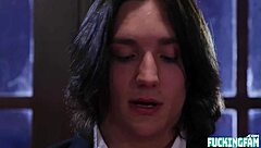 River lynn and sophia locke kiss and fuck in hardcore deepthroat at holiday party