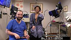 doctor overwhelms patient rebel wyatt with intense backstage action