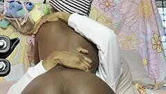 Petite ebony midget fucks on florida couch