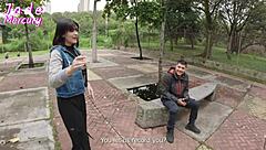 looking for hot guys at the metro station to record videos