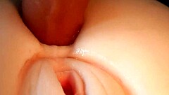 Beautiful pussy play with double penetration and blowjob