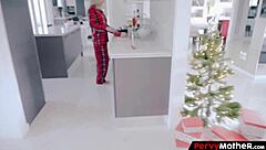 Unruly Stepson Devours Refined Mother's Pussy During Holiday