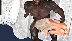 Huge hunk Clinton McDonald teaches wife to take huge black dick