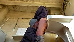 hot spanish milf and neighbor devour pussy in laundry room