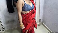 indian desi aunt gets fucked in red saree at wedding?
