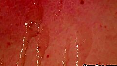 naughty hottie swallows jizz load