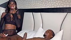 Lagos ebony street hooker rides monster cock to creampie in doggystyle