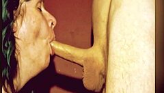 Wow, she's taking that long cock deep in her throat!