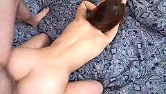 Brunette with a nice ass loves my dick