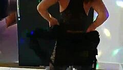 Brunette Dances Sensually in Lingerie During Striptease