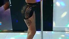 Brunette Dances Sensually in Lingerie During Striptease