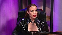 the redhead milf rules as bdsm queen domme in latex