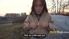 hey, this curvy spanish girl took cash for every grope and stroke in public...