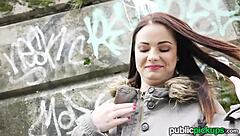 Oh wow, Nana's public pickup leads to hardcore milf cumshot outdoors!