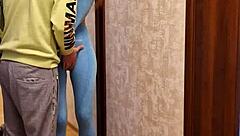 Fuck session on roller skates with athletic brunette couple