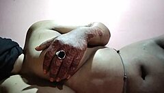 indian girlfriend shows her huge natural boobs to friend