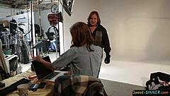 teen model poses for photographer