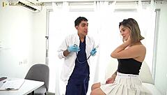 Petite Wife Fucks Surgeon, Husband Catches Them, Joins Epic Threesome