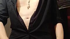 tutorial for masturbating in shirt with cum control