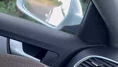 After missing the bus she ordered a taxi when she left home she forgot her card at home so she had to give the driver a blowjob as a reward for the ride