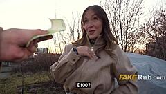 hey, this curvy spanish girl took cash for every grope and stroke in public...