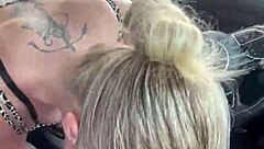 After missing the bus she ordered a taxi when she left home she forgot her card at home so she had to give the driver a blowjob as a reward for the ride