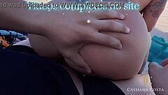 Cassiana Costa Rides Big Tits Blonde In Dunes Without Condom