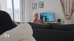 stepsiblings whisper, 'fuck stepdad doggystyle while watching tv'