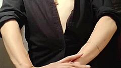 tutorial for masturbating in shirt with cum control