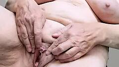 Horny Busty Gilf Teasing In Lingerie Shows HUNGRY Pussy!