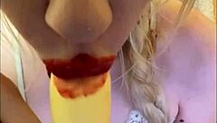 Elza Kom Dances Seductively in Lingerie Before Sucking Cock