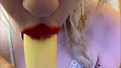 Elza Kom Dances Seductively in Lingerie Before Sucking Cock