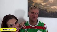 redhead chad rides with cum on ass and tits