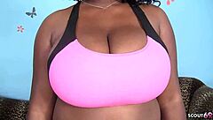 bbw ebony teen tricked into interracial blowjob and gaping by older guy