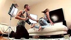 Sweet Blonde's Photoshoot Turns Into Intense Face Fucking And Anal Passion.