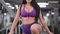 Gym sluts lure skinny guy into filthy ffm threesome at horny hostel