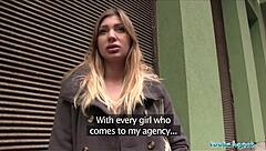 public agent scouts a hot model prospect and fucks her underground