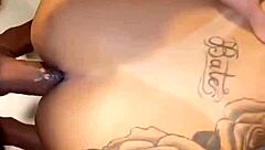 Beautiful latina licks mature natural tits in lingerie