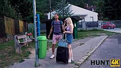 Cuckold Watches Girlfriend Fucked Blindfolded