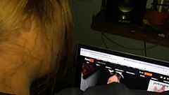 come and watch porn with me, redhead rough sex pov