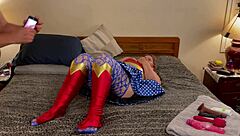 granny carmen sticks and licks to orgasm