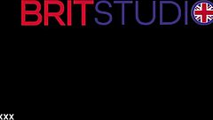 Two college teens milk a guy's cock, covering their uniforms in cum