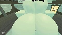 Noob fucks baddie with big cock in low quality Roblox sex!