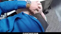 white british girl caught by cop.