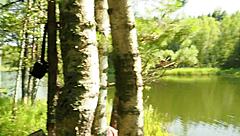 Cute Stepsister Sucks Stepbrother's Dick And Swallows Cum In Woods