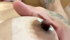 secretly fucking the juicy neighbor with shaved pussy and big tits in homemade video