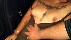 A sexy latina gets groped in an uber ride outdoors.