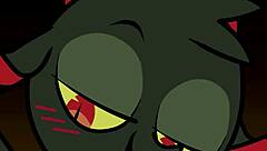 canaryprimary engages in dark rituals in cartoon parody.